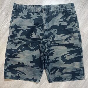 Dickies Mens 36 Camo Shorts Gray Black Cotton Workwear Casual Utility Workwear